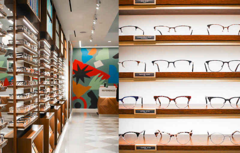 Houston blogger Pam Del at Warby Parker Market Street The Woodlands